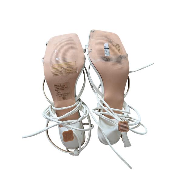 Chase + Chloe Wraparound Sandals Size  8 OffWhite Square Open Toe - Picture 7 of 7